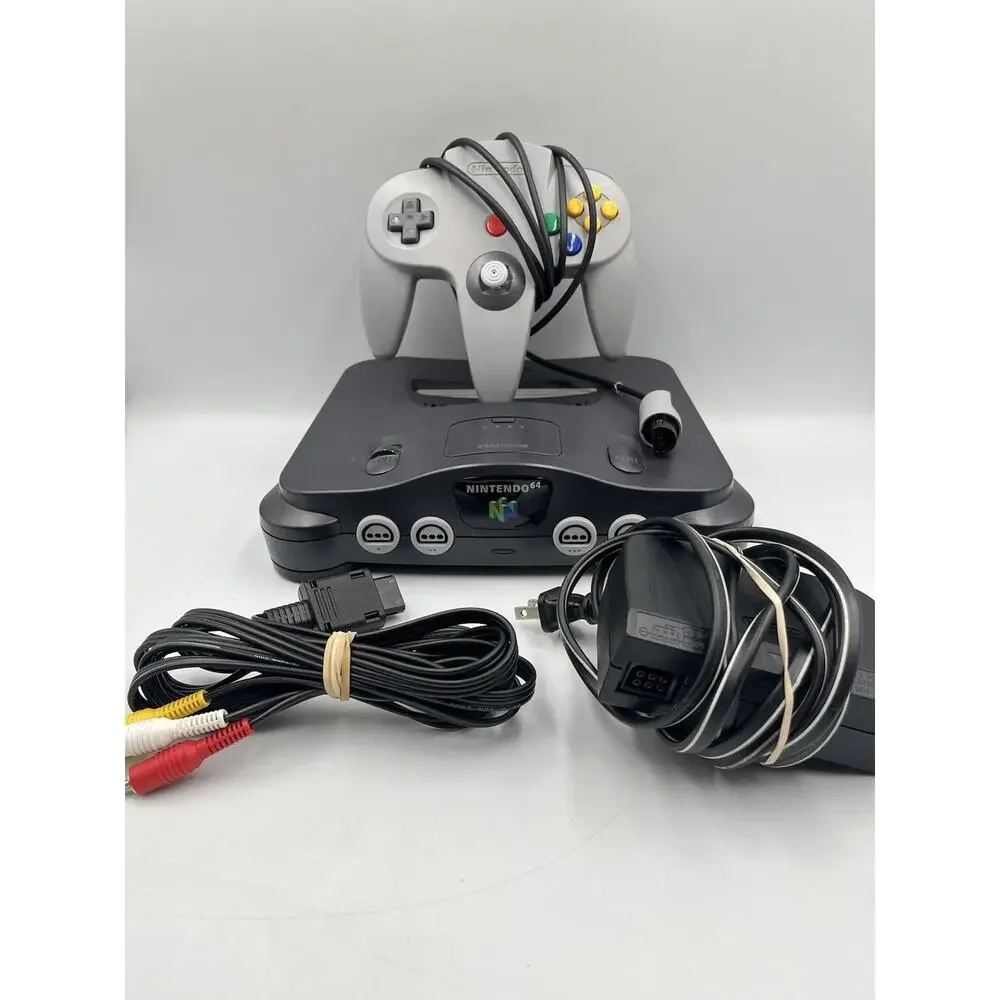 Nintendo 64 Console System Bundle w/ Controller & Cables N64 (NUS-001) *TESTED
